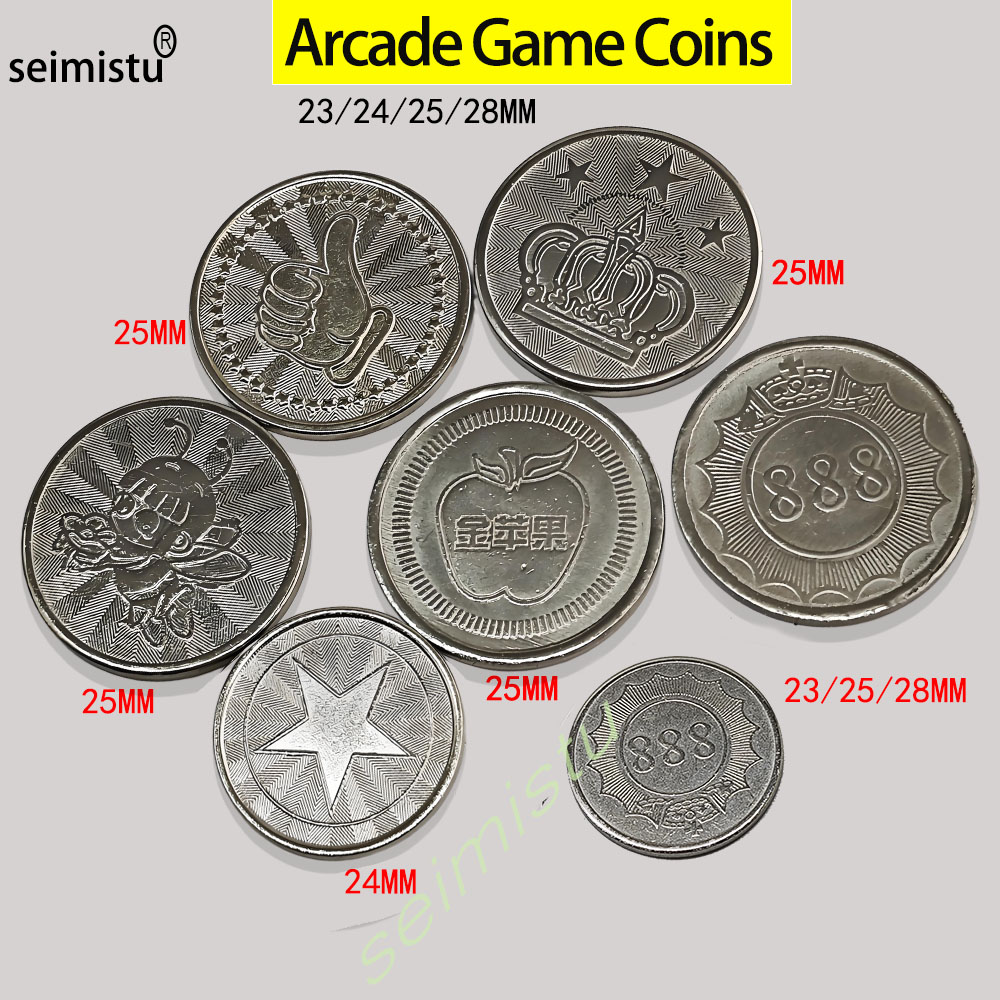 Arcade And Vending - 100pcs Stainless Steel 23/24/25mm Tokens Crown