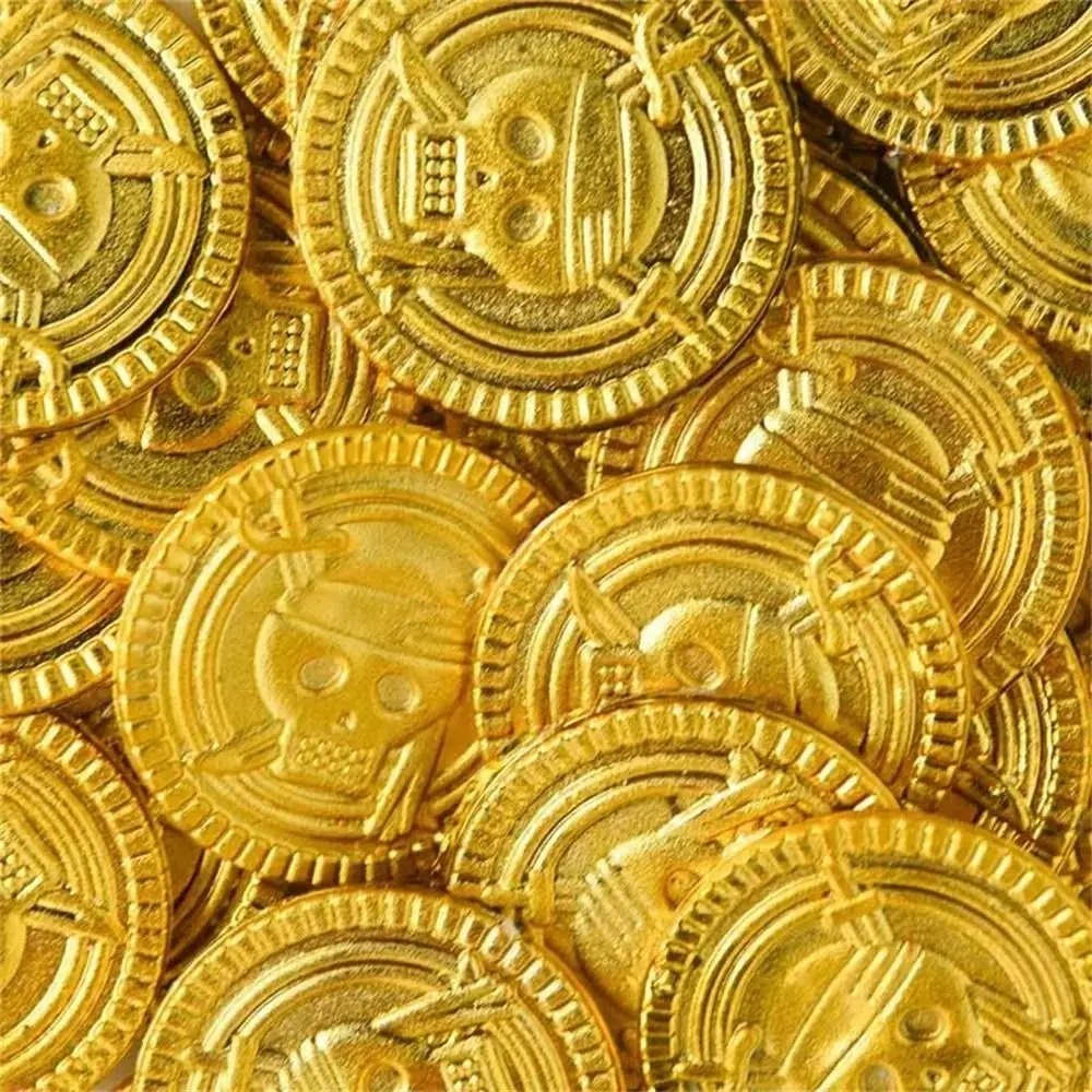 Plastic Pirate Gold Coins Gold - огляд і ціна Arcade Game Coin