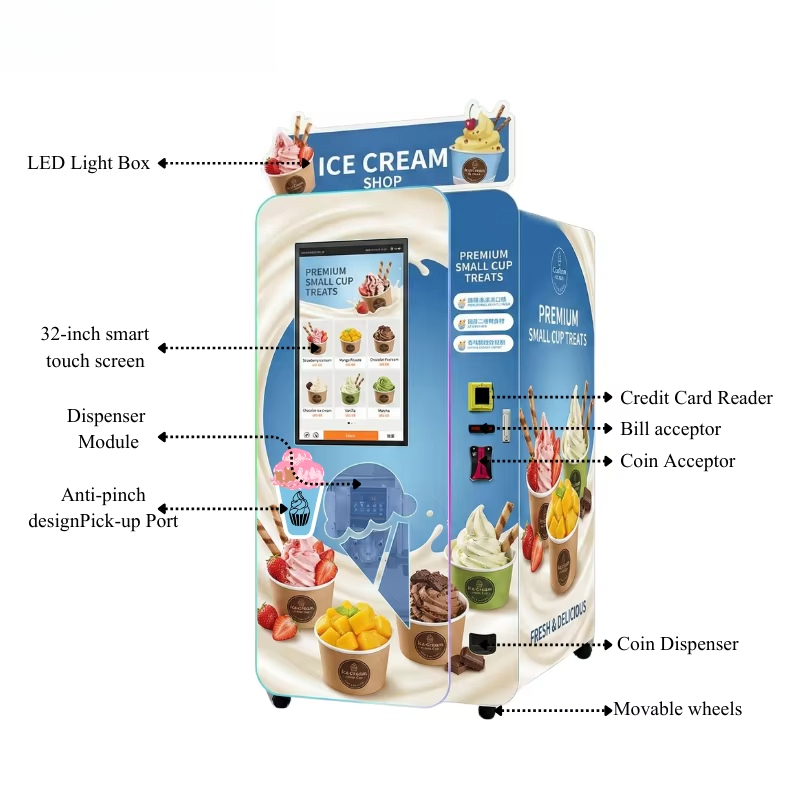 Customized Soft Ice Cream Vend - огляд і ціна Popcorn Vending Machine