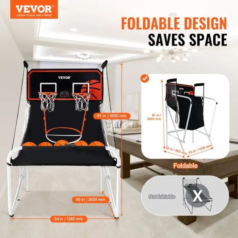 【Hot Item】Foldable Basketball  - огляд і ціна Basketball Arcade Game